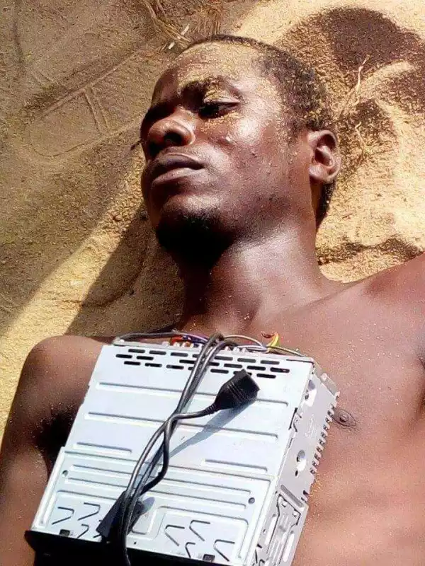 Omg! See How Car Stereo Thief was Disgraced in Delta State (Photos)